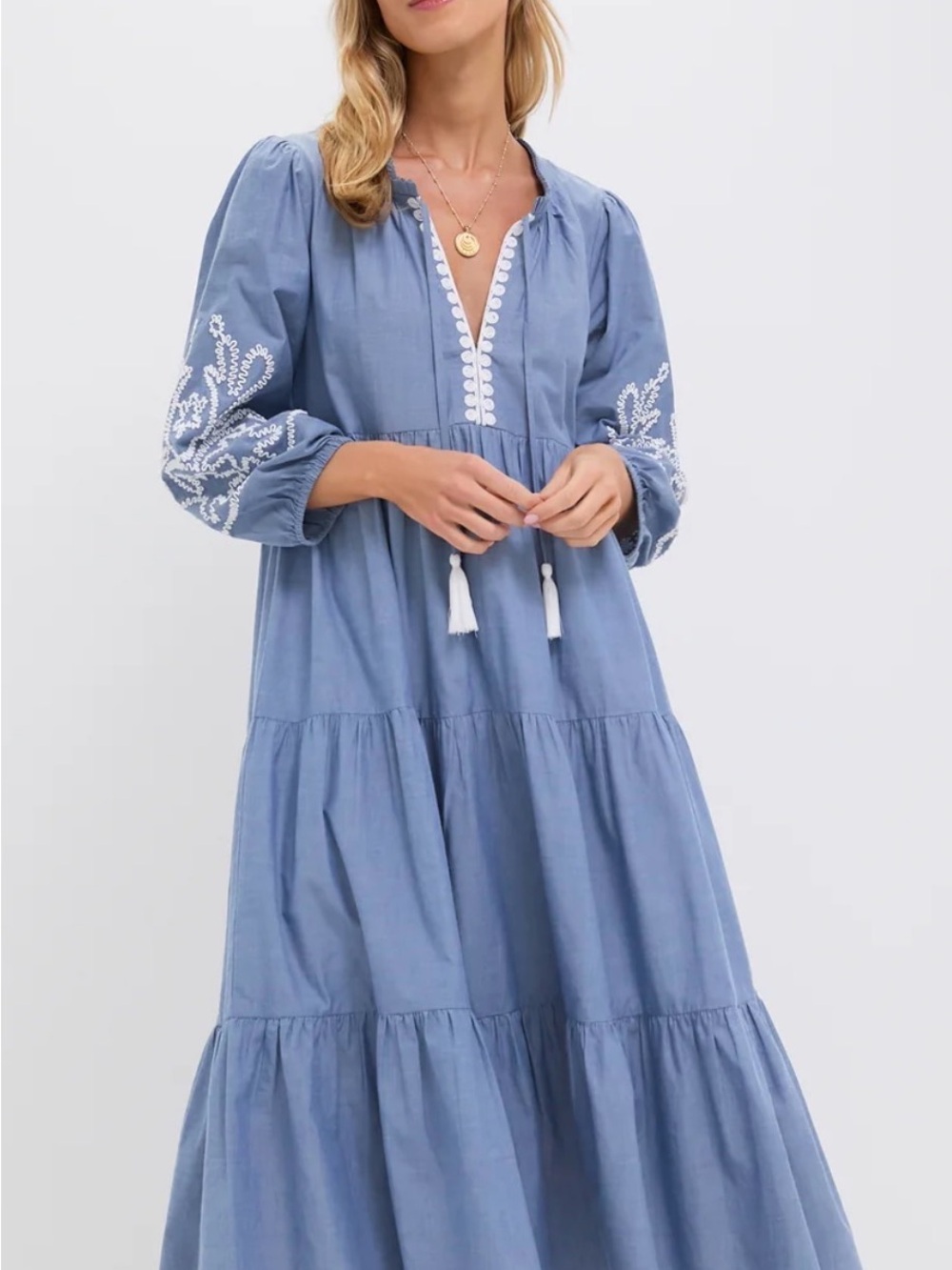 Tuckernuck TNUCK BEACH
Embroidered Chambray Long Sleeve Salty
Paloma Caftan